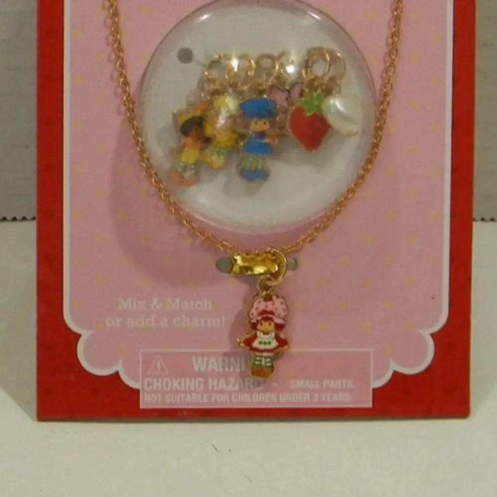 Strawberry Shortcake Necklace Set 7 Charm Set Mix & Match Lemon Meringue Orange
